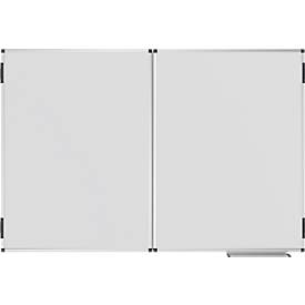 Klapptafel Legamaster UNITE PLUS, magnetisch, 5 Schreibflächen, B 1500/3000 x T 13,4 x H 1000 mm, emaillierter Keramikstahl, weiß